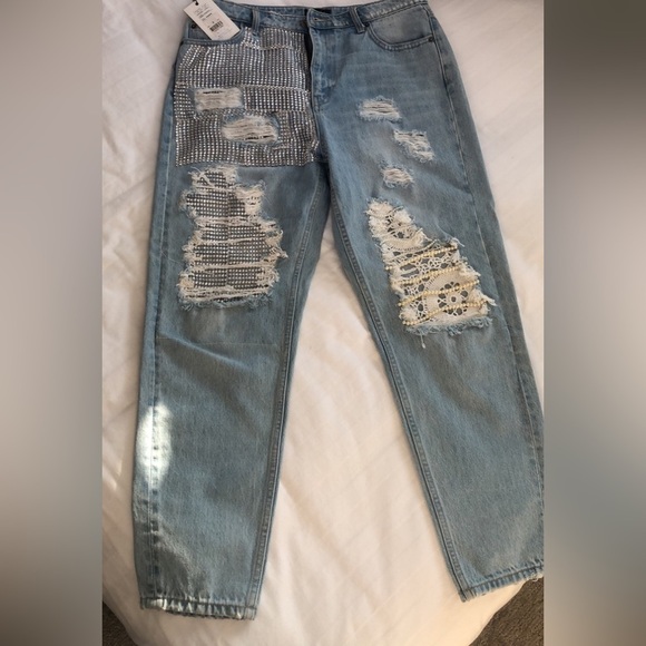 Refurbished with own design Bardot jeans - Picture 4 of 12